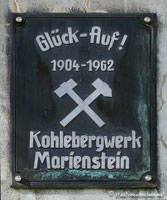 Gedenktafel - Kohlebergwerk Marienstein